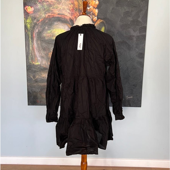 NWT BB Dakota by Steve Madden Ruston Textured Long Sleeve Shift Minidress L - Picture 4 of 8